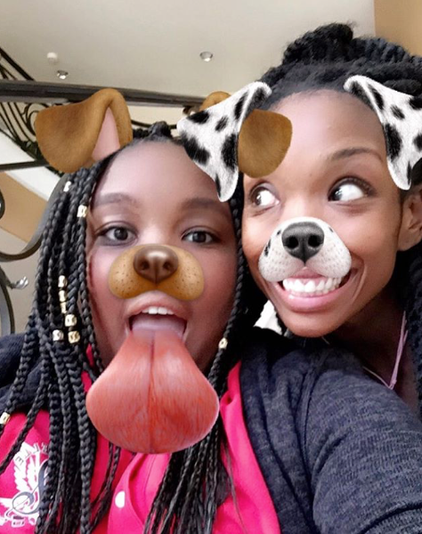 Here Are Cute Twinning Photos Of Brandy And Her Daughter Syrai 
